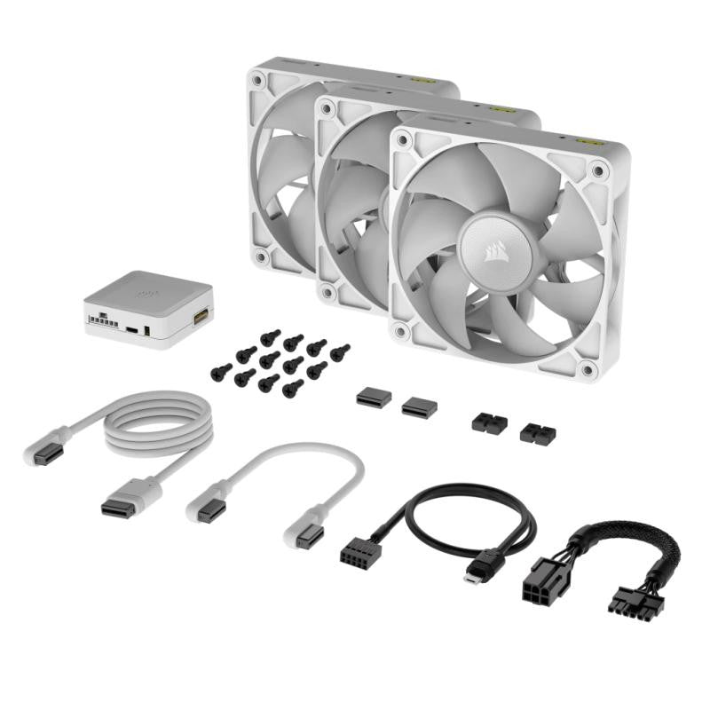 CORSAIR iCUE LINK RX120 RGB White - vue 3