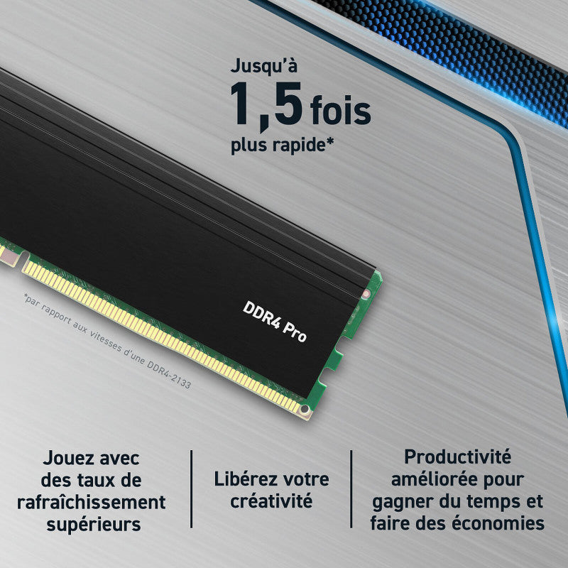 CRUCIAL PRO 32G (1x32G) DDR4-3200 Tray *CP32G4DFRA32AT - vue 3