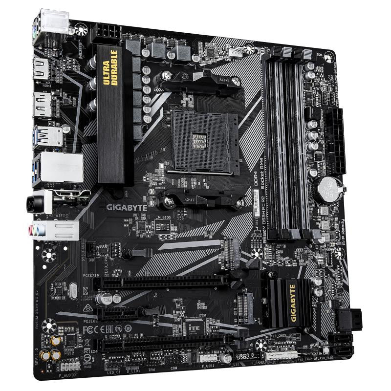 GIGABYTE B550M DS3H AC R2 - vue 3