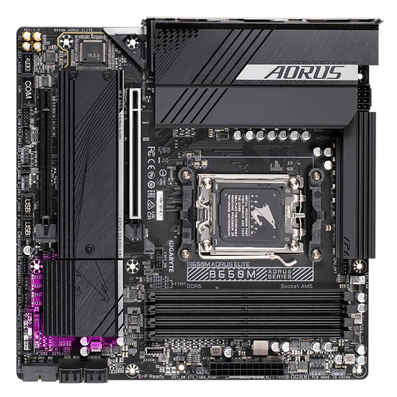 GIGABYTE B650M AORUS ELITE - vue 3