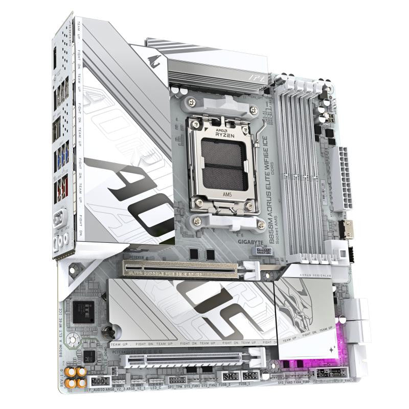 GIGABYTE B850M AORUS ELiTE WF6E ICE o - vue 3