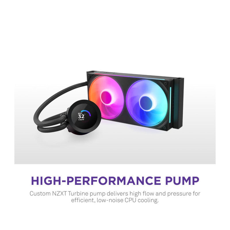 NZXT Kraken Plus RGB 240 Processeur Refroidisseur de liquide tout-en-un 12 cm Noir - vue 3