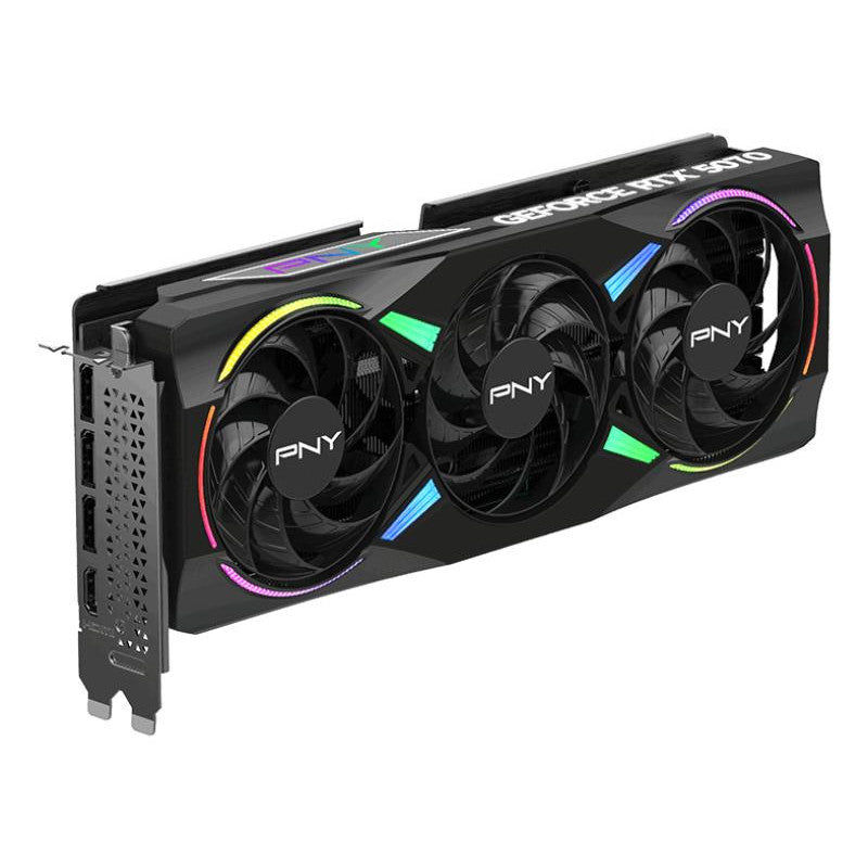 PNY GeForce RTX 5070 12GB ARGB Overclocked Triple Fan - vue 3