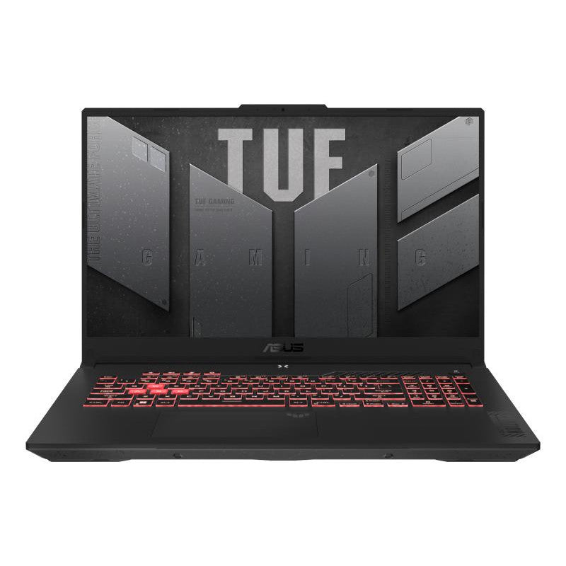 ASUS TUF Gaming A17 TUF707NUQ-DICHX146W AMD Ryzen® 7 170 Ordinateur portable 43,9 cm (17.3") Full HD 16 Go DDR5-SDRAM 512 Go SSD NVIDIA GeForce RTX 4050 Wi-Fi 6 (802.11ax) Windows 11 Home Noir, Gris