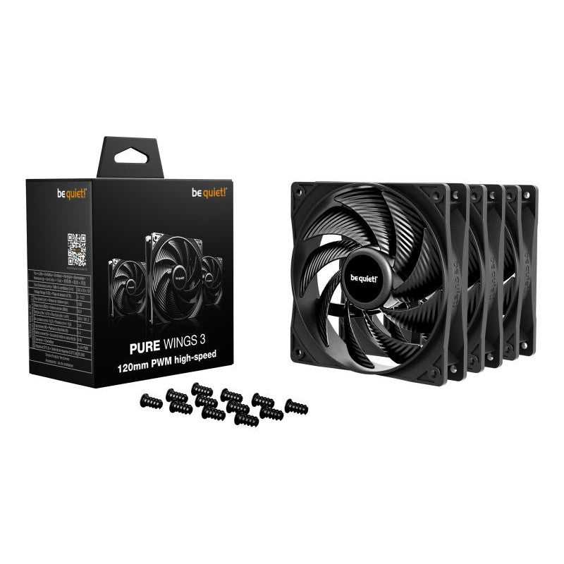 be quiet! Pure Wings 3 140 mm | Ventilateur PC silencieux high-speed | Pack de 3 - vue 3