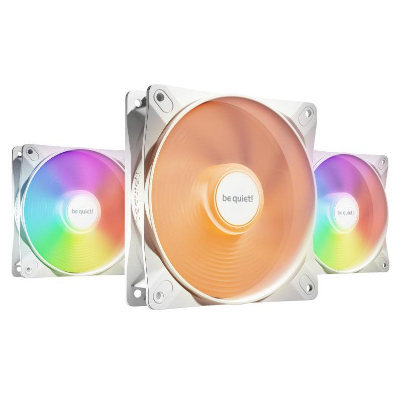 be quiet! Light Wings LX 120 mm PWM | Ventilateur PC ARGB White, Pack de 3