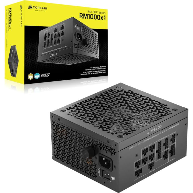 CORSAIR 2025 RMx Shift Series 1000 Watt ATX Fully Modular Cybenetics Gold Power - vue 2