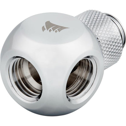 CORSAIR Hydro X Series XF Embout Splitter Y rotatif - Chrome - vue 2