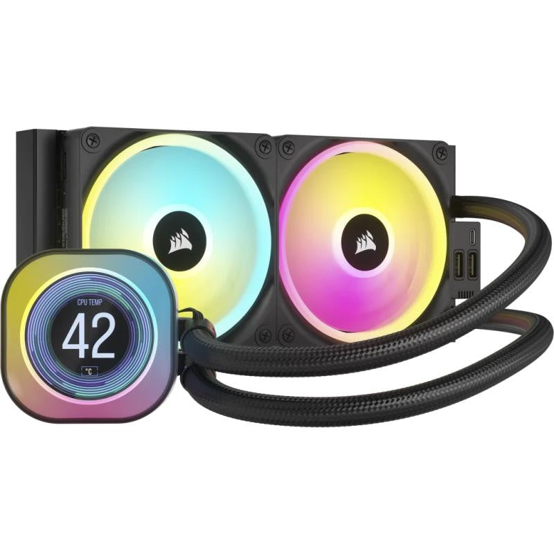 Corsair CW-9061007-WW système de refroidissement d?ordinateur Processeur Refroidisseur d'air 12 cm Noir 2 pièce(s)