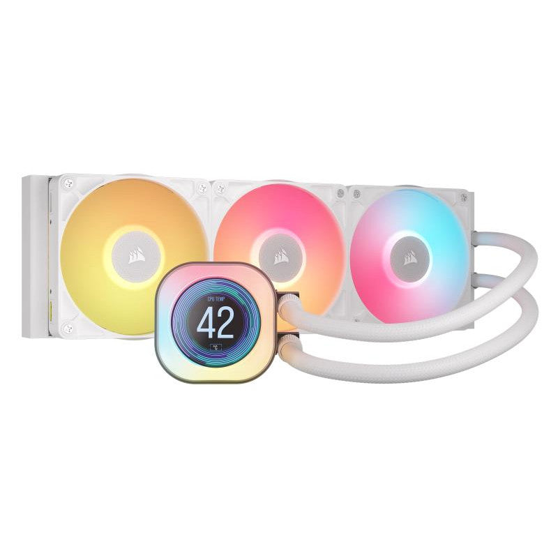 Corsair iCUE LINK TITAN 360 RX LCD Processeur Refroidisseur de liquide tout-en-un 12 cm Blanc 1 pièce(s)