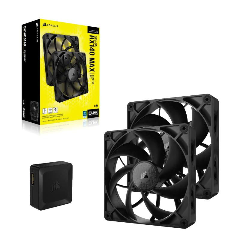 Corsair iCUE LINK RX140 MAX Boitier PC Ventilateur 14 cm Noir 2 pièce(s) - vue 3