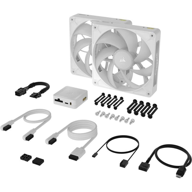 Corsair iCUE LINK RX140 MAX RGB Boitier PC Ventilateur 14 cm Blanc 2 pièce(s) - vue 3