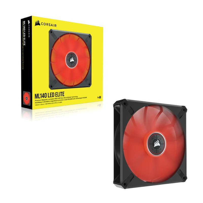 CORSAIR ML140 LED ELITE 140mm Magnetic Levitation Rouge SINGLE PACK - vue 2