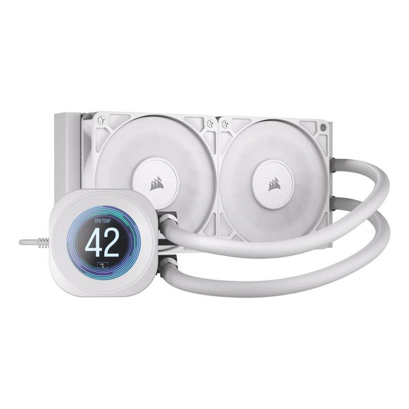 Corsair Nautilus 240 RS LCD Processeur Refroidisseur de liquide tout-en-un 12 cm Blanc 1 pièce(s)