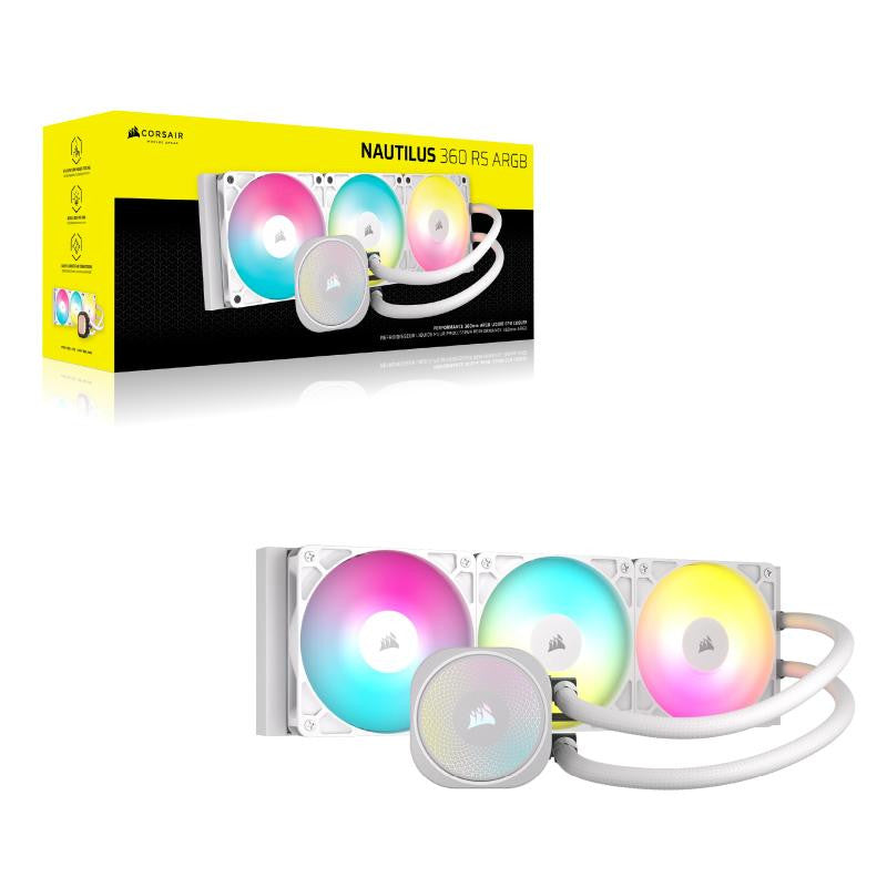 Corsair Nautilus 360 RS ARGB Liquid Processeur Refroidisseur de liquide tout-en-un Blanc 1 pièce(s) - vue 2