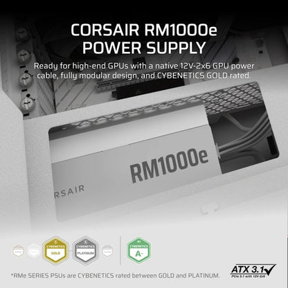 CORSAIR RMe White Series, RM1000e White - vue 3