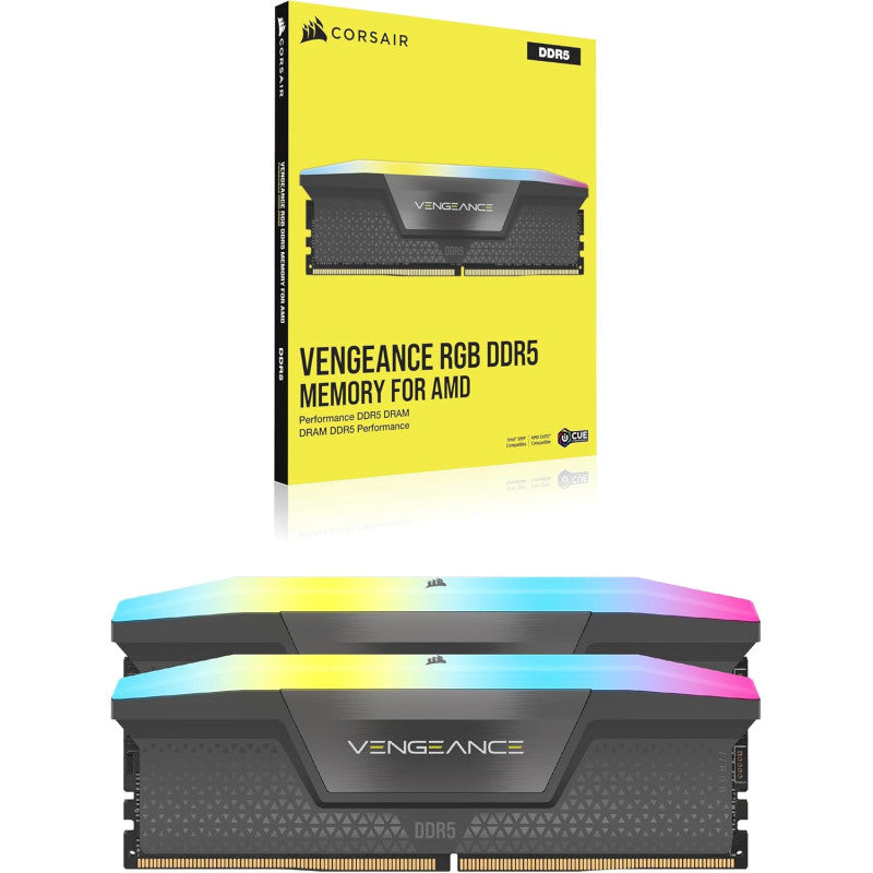 CORSAIR VENGEANCE RGB D5 560016GB (2 x 8GB) CL40 AMD EXPO & Intel X - vue 2