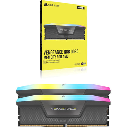 CORSAIR VENGEANCE RGB D5 560016GB (2 x 8GB) CL40 AMD EXPO & Intel X - vue 2