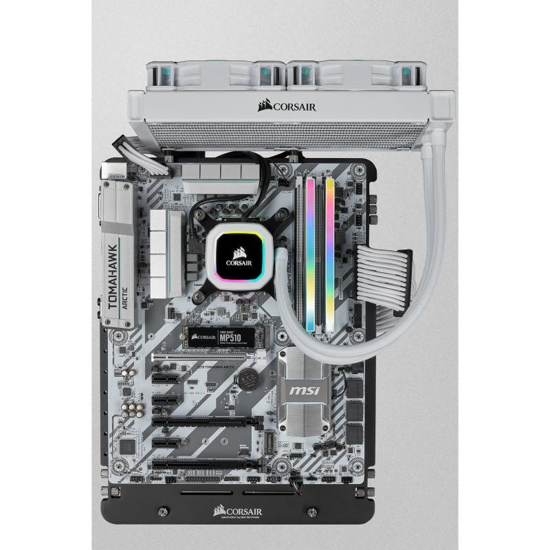 CORSAIR VENGEANCE RGB PRO D4 3200 32G (2x16G) CMH32GX4M2E3200C16W BLANC - vue 3