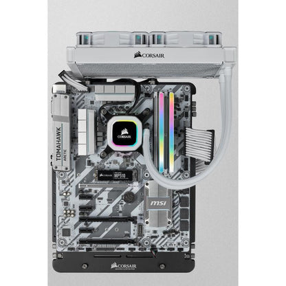 CORSAIR VENGEANCE RGB PRO D4 3200 32G (2x16G) CMH32GX4M2E3200C16W BLANC - vue 3