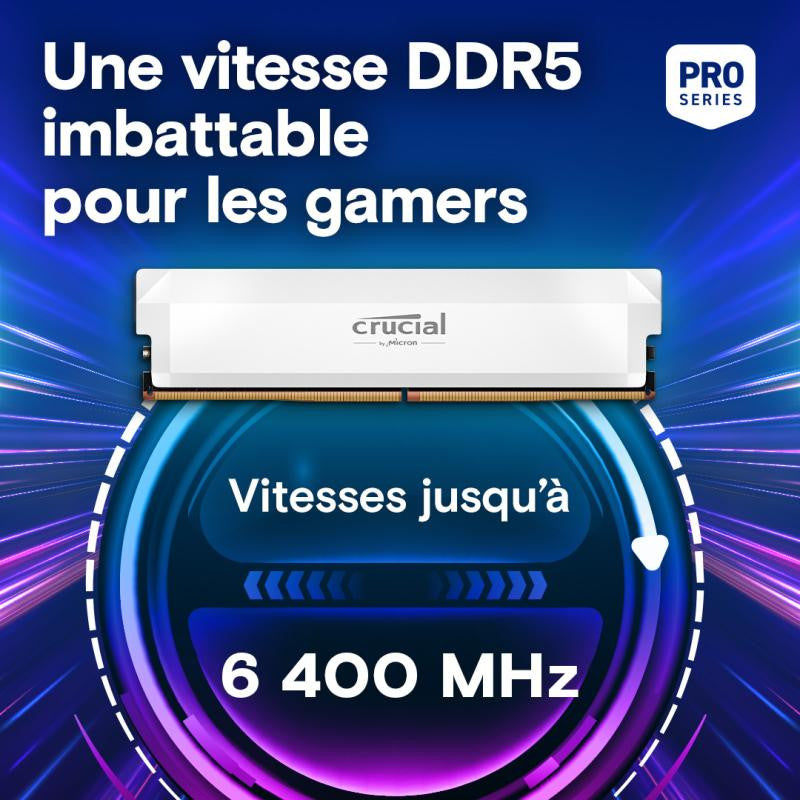 Crucial Pro CP2K32G60C40U5W module de mémoire 64 Go 2 x 32 Go DDR5 288-pin DIMM - vue 2