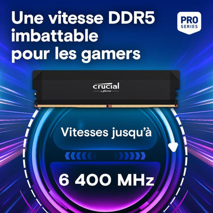 Crucial Pro CP2K32G64C40U5B module de mémoire 64 Go 2 x 32 Go DDR5 288-pin DIMM - vue 2