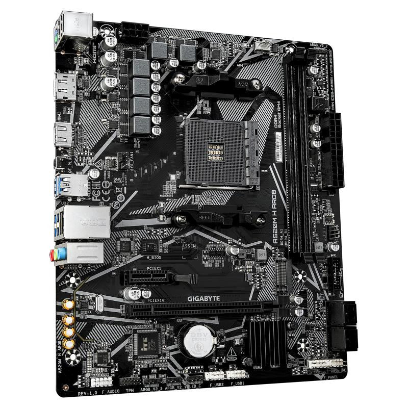 GIGABYTE A520M H ARGB DDR4 - vue 3