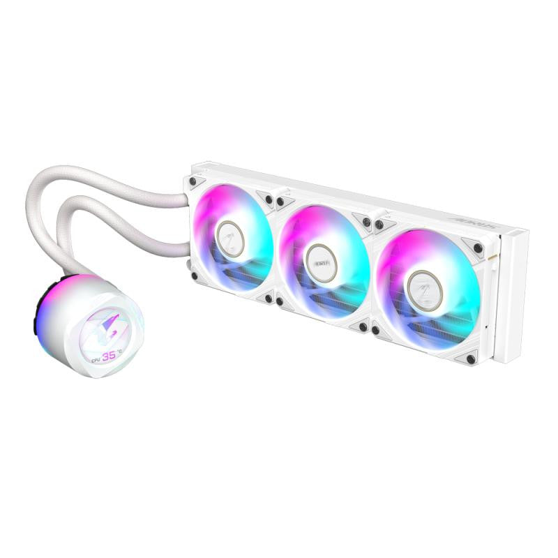 GIGABYTE AORUS WATERFORCE X II 360 ICE Refroidisseur liquide pour processeur AIO - 3x ventilateurs ARGB de 120 mm, écran LCD en couleur, DAISY-CHAIN, compatible avec Intel LGA 1851 et AMD AM5 - vue 2