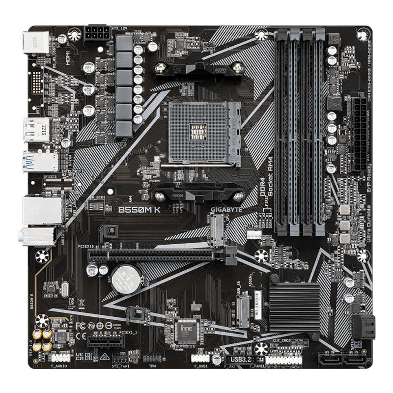 GIGABYTE B550M K - vue 2