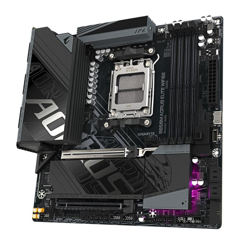 GIGABYTE B850M AORUS ELiTE WF6E - vue 3