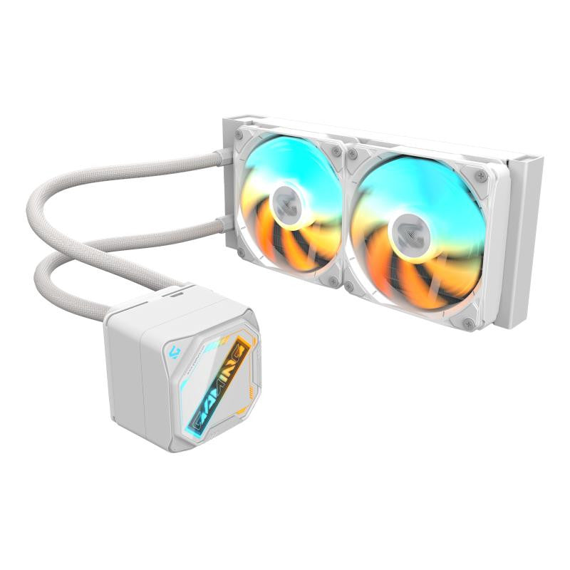GIGABYTE GAMING 240 ICE Refroidisseur Liquide pour CPU - 2x120mm Ventilateurs ARGB, mécanisme d?emboîtement coulissant, DAISY-CHAIN, Compatible Intel LGA 1851 et AMD AM5 - vue 2
