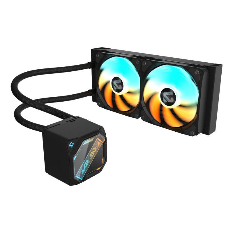 GIGABYTE GAMING 240 Refroidisseur Liquide pour CPU - 2x120mm Ventilateurs ARGB, mécanisme d?emboîtement coulissant, DAISY-CHAIN, Compatible Intel LGA 1851 et AMD AM5 - vue 2