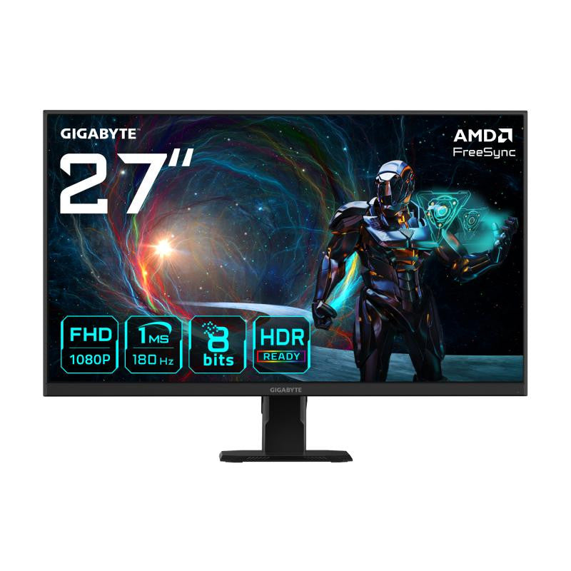 GIGABYTE GS27FA Moniteur de jeu 27" FHD - 1920 x 1080, 180Hz, 1ms, 300 cd/m², FreeSync, HDR Ready, HDMI 2.0, Displayport 1.4