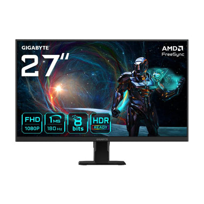 GIGABYTE GS27FA Moniteur de jeu 27" FHD - 1920 x 1080, 180Hz, 1ms, 300 cd/m², FreeSync, HDR Ready, HDMI 2.0, Displayport 1.4