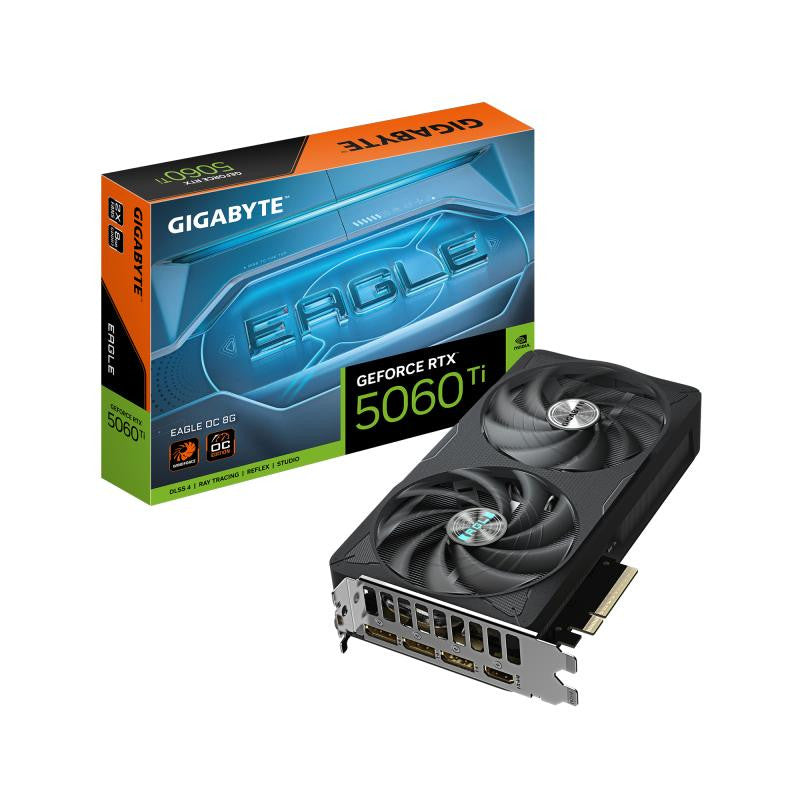 GIGABYTE GeForce RTX 5060 Ti EAGLE OC 8G Carte Graphique ? 8 Go GDDR7, 128 bits, PCI-E 5.0, 2617 MHz Fréquence du processeur, 3 x DisplayPort, 1 x HDMI, GV-N506TEAGLE OC-8GD