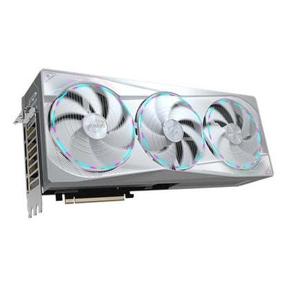 GIGABYTE AORUS GeForce RTX 5080 MASTER ICE 16G Carte Graphique - 16 Go GDDR7, 256 bits, PCI-E 5.0, 2805MHz Core Clock, 3 x DP 2.1a, 1 x HDMI 2.1b, NVIDIA DLSS 4, GV-N5080AORUSM ICE-16GD - vue 3
