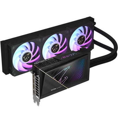 GIGABYTE AORUS GeForce RTX 5080 XTREME WATERFORCE 16G Carte Graphique - 16 Go GDDR7, 256 bits, PCI-E 5.0, 2805MHz Core Clock, 3 x DP 2.1a, 1 x HDMI 2.1b, NVIDIA DLSS 4, GV-N5080AORUSX W-16GD - vue 2