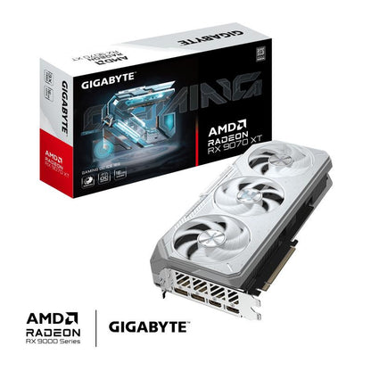 GIGABYTE Radeon RX 9070 XT GAMING OC ICE 16G Carte Graphique - 16GB GDDR6, 256bit, PCI-E 5.0, 3060 MHz Fréquence du c?ur, 2 x DisplayPort, 2 x HDMI, GV-R907XGAMINGOCICE-16GD - vue 2