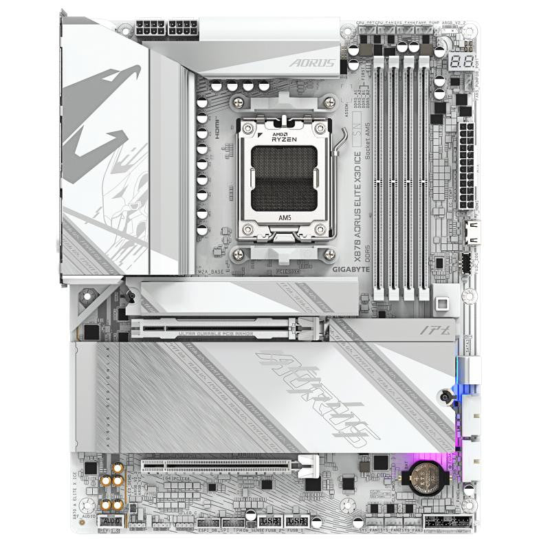 GIGABYTE X870 A ELITE X ICE - X870 X3D - vue 2