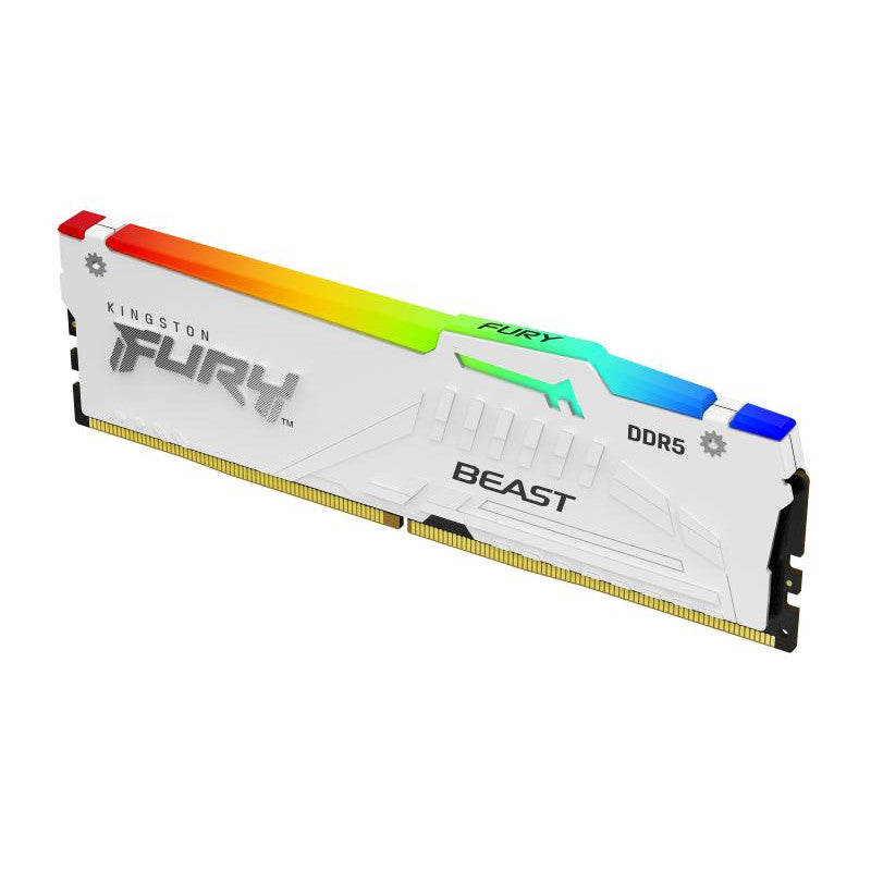 Kingston Technology FURY Beast 64GB 6000MT/s DDR5 CL30 DIMM (Kit of 2) White RGB EXPO - vue 2