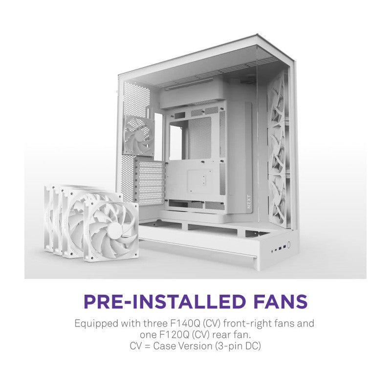 NZXT H9 Flow White - vue 3