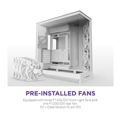 NZXT H9 Flow White - vue 3