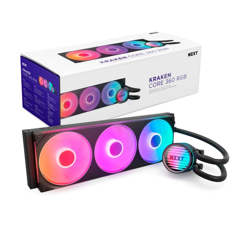 NZXT Kraken Core 360 RGB Processeur Kit de refroidissement du liquide 12 cm Noir 1 pièce(s) - vue 2