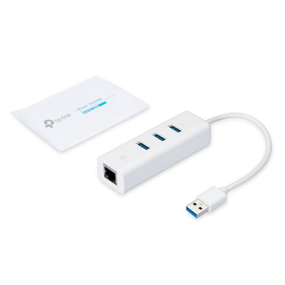 TP-Link UE330 - Adaptateur USB / Ethernet Gigabit avec Hub 3 ports USB 3.0 - vue 3
