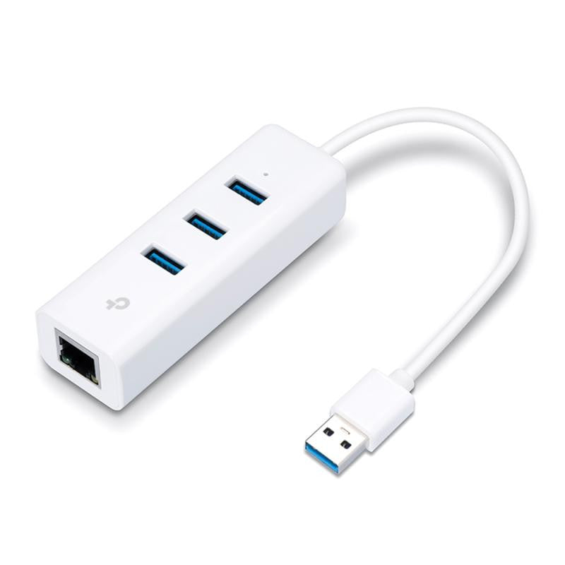 TP-Link UE330 - Adaptateur USB / Ethernet Gigabit avec Hub 3 ports USB 3.0 - vue 2