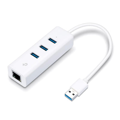 TP-Link UE330 - Adaptateur USB / Ethernet Gigabit avec Hub 3 ports USB 3.0 - vue 2
